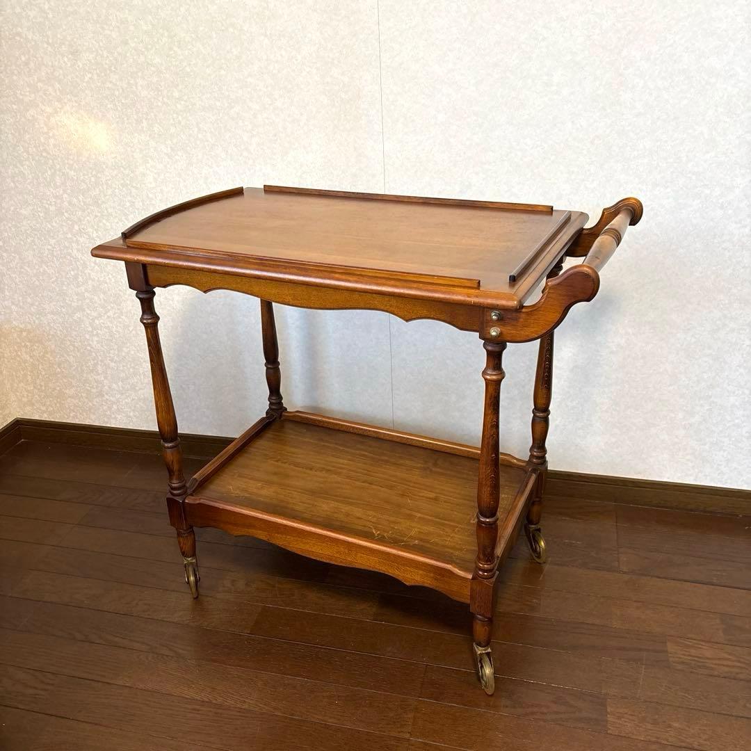 【良品】ヴィンテージ karimoku コロニアル キッチンワゴン