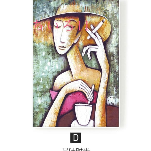 サクソフォーン女シリーズ絵画　壁掛け絵画