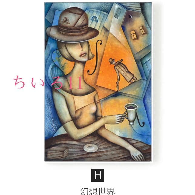 サクソフォーン女シリーズ絵画　壁掛け絵画