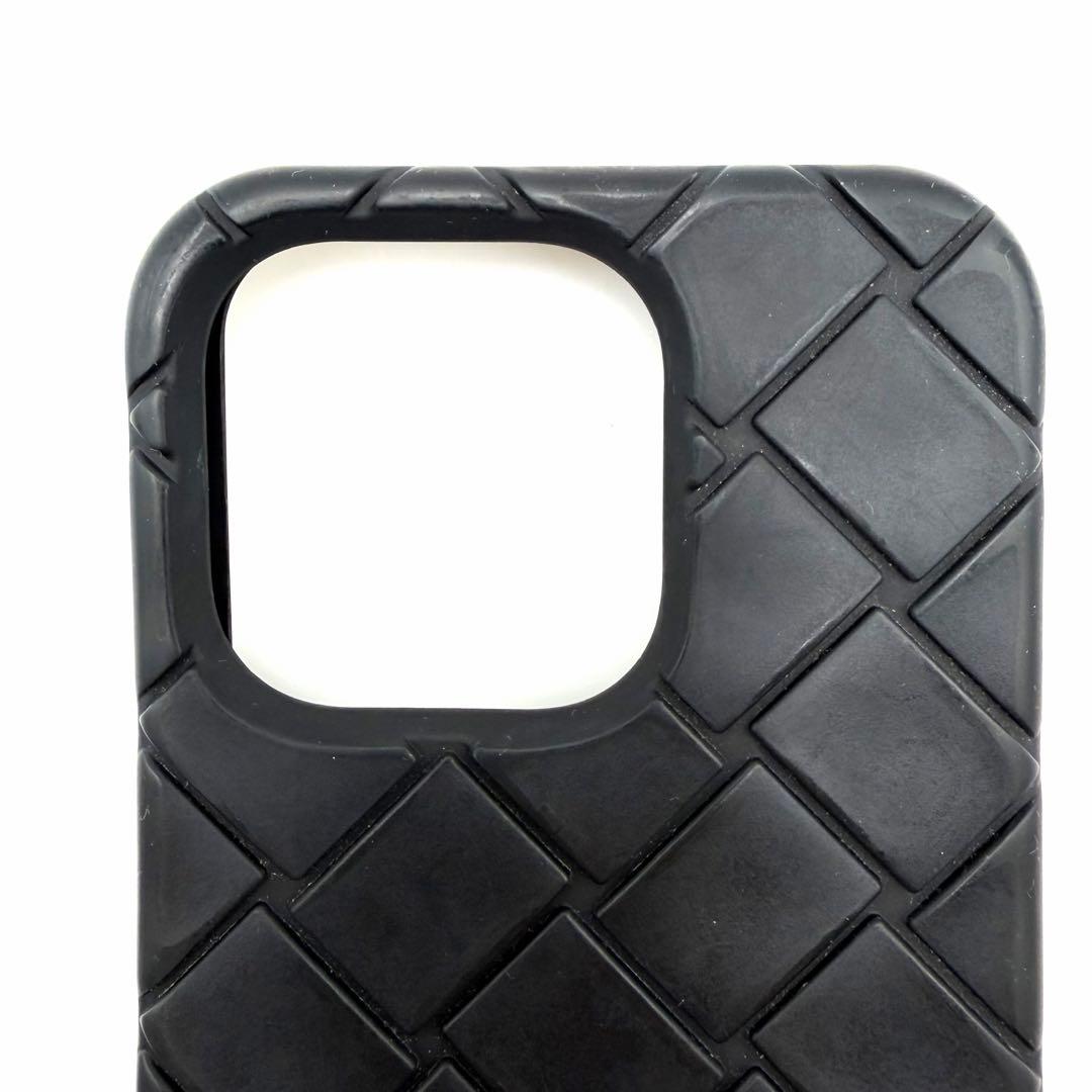 ボッテガヴェネタ　シリコン　iPhoneケース　14Pro ストラップ　ブラック