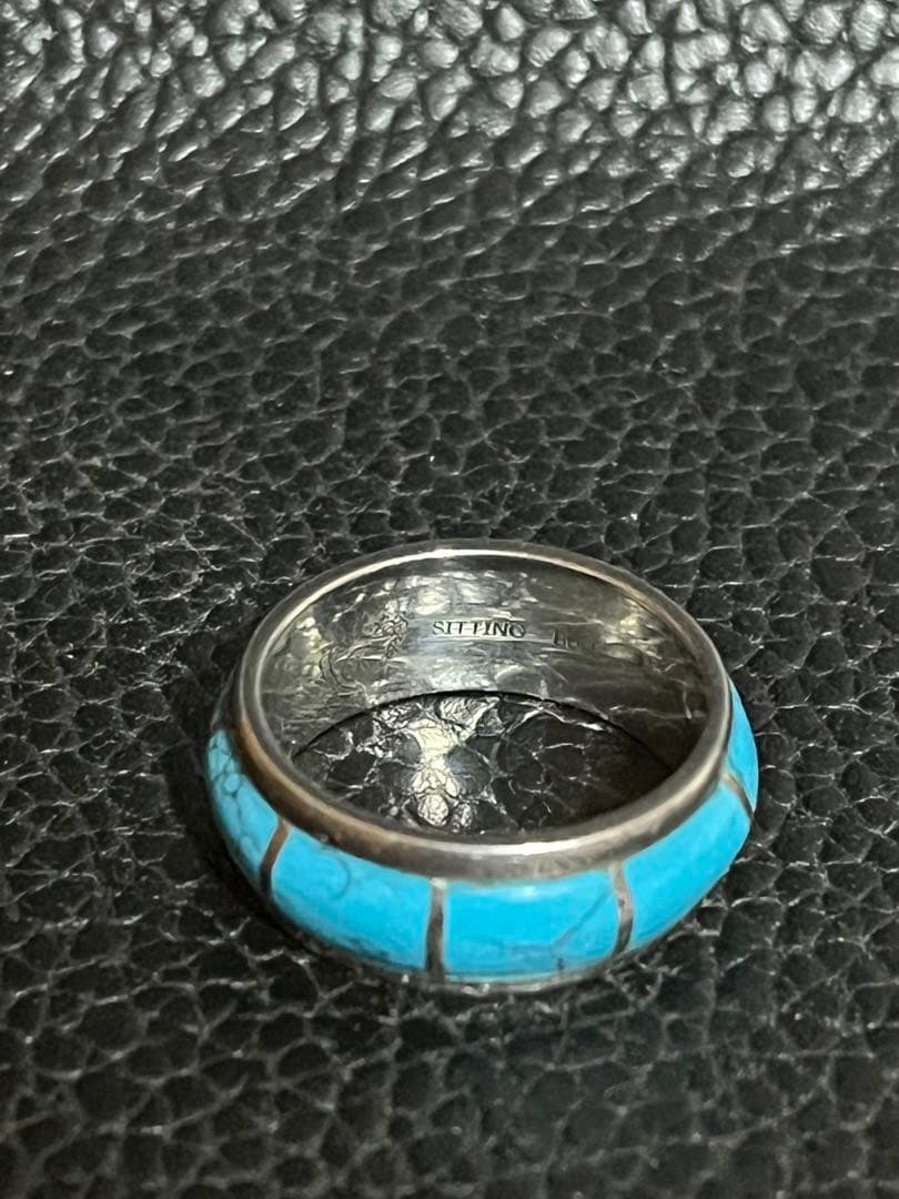 ズニ ターコイズ 925 刻印あり リング 21号