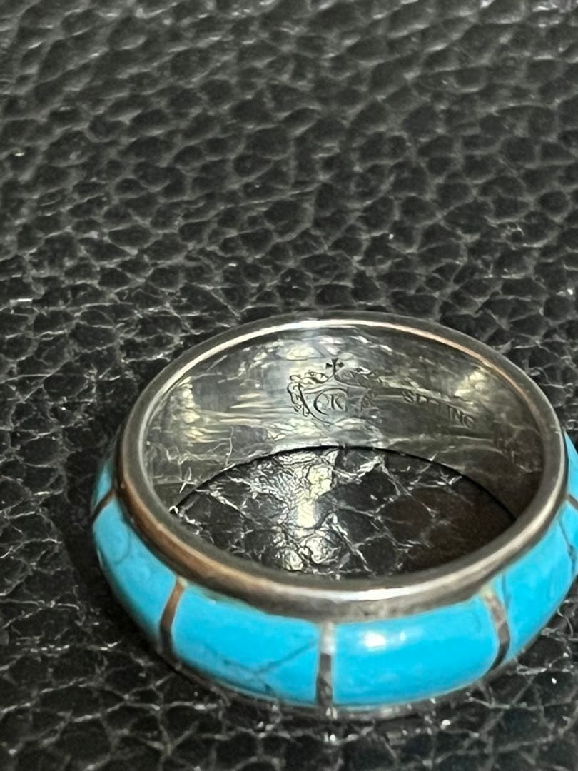 ズニ ターコイズ 925 刻印あり リング 21号