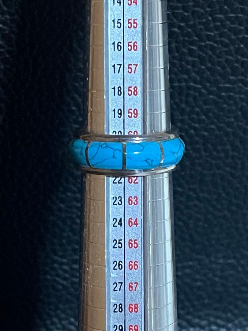 ズニ ターコイズ 925 刻印あり リング 21号