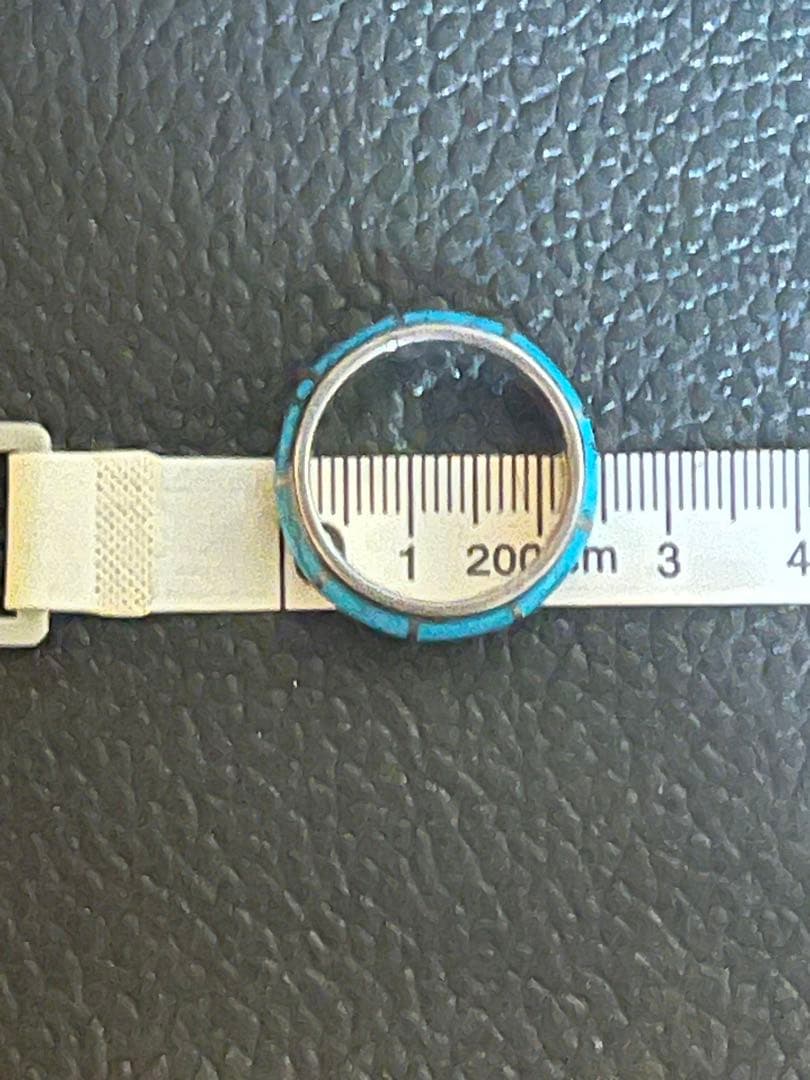 ズニ ターコイズ 925 刻印あり リング 21号