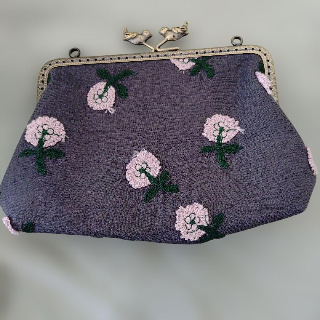 ミナペルホネン がまぐちポーチ お財布 ハンドメイド品 skip