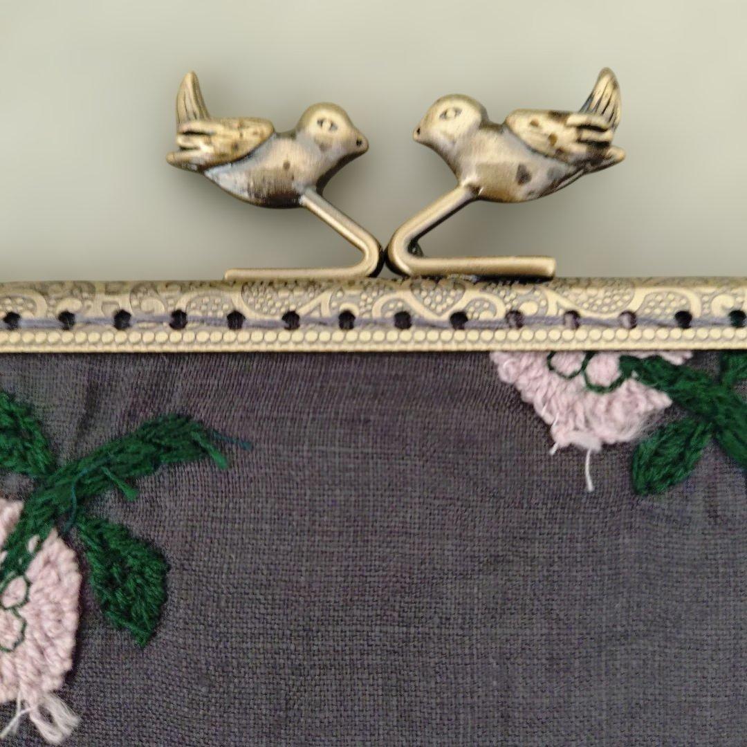 ミナペルホネン がまぐちポーチ お財布 ハンドメイド品 skip