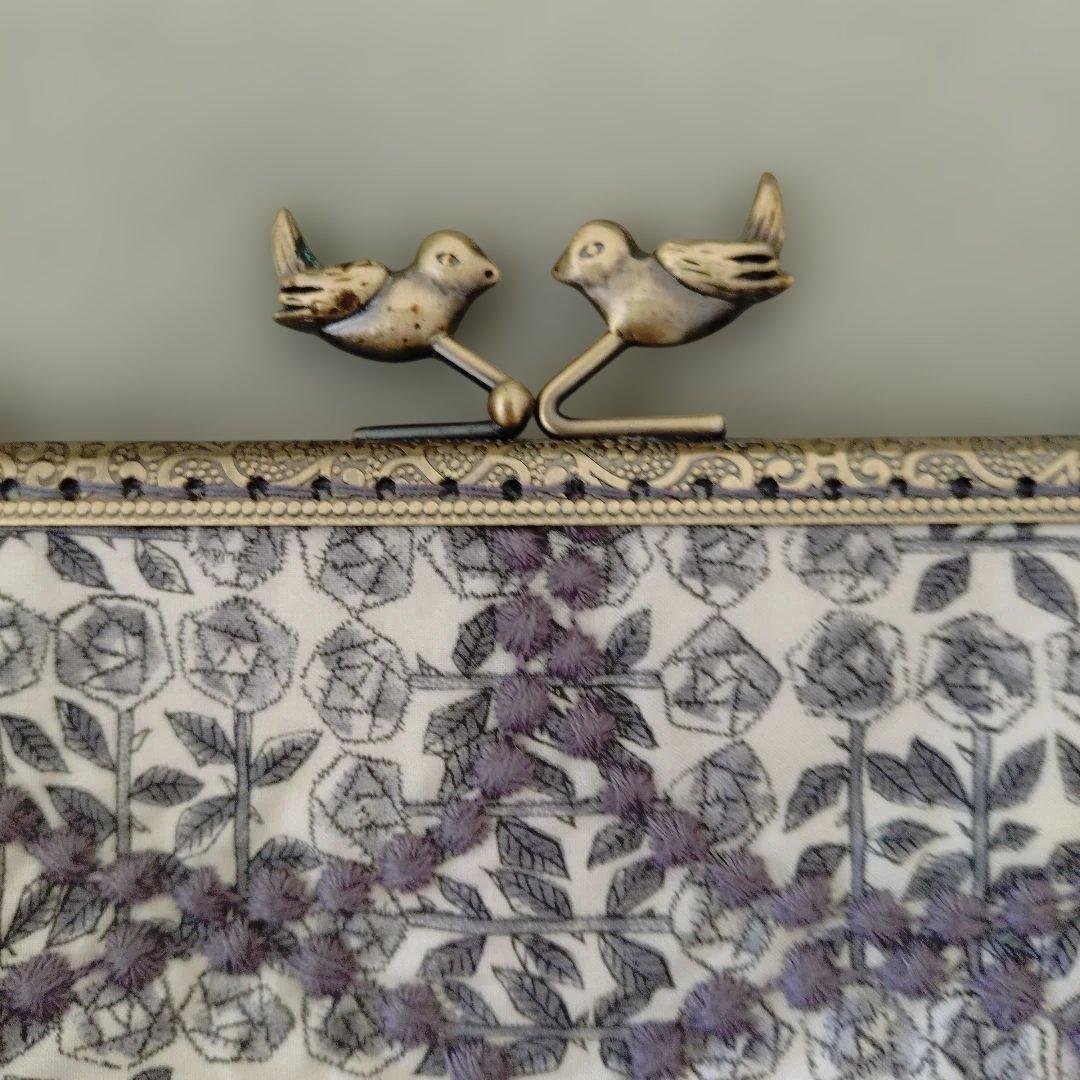 ミナペルホネン がまぐちポーチ お財布 ハンドメイド品 skip