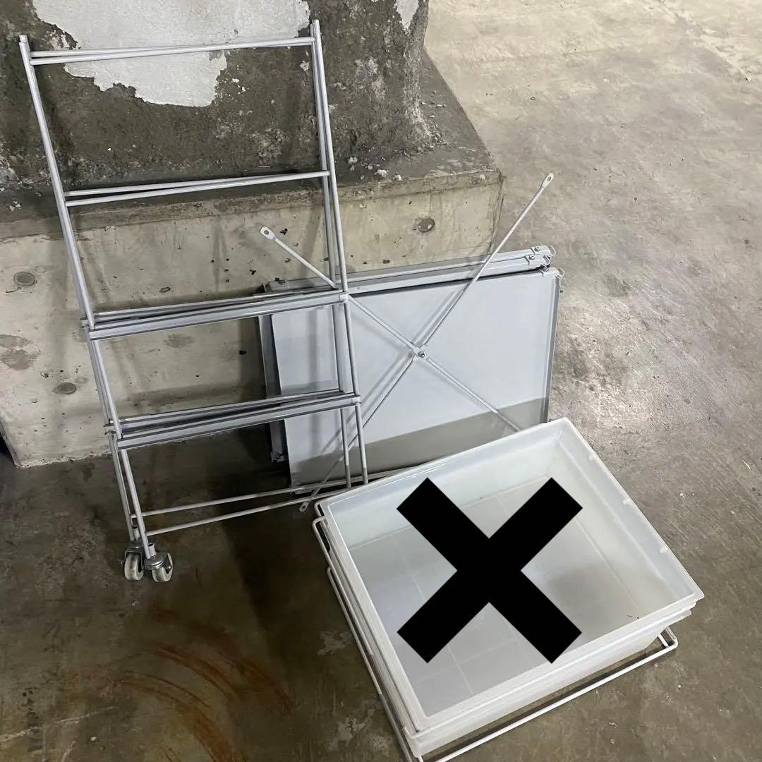 無印良品　スチールユニットシェルフ　グレー　キャスター　引き出し