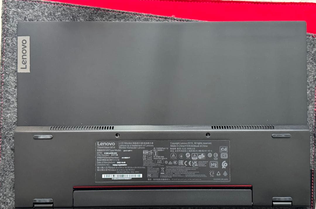 Lenovo Thinkvision M14 モバイルモニター保証付