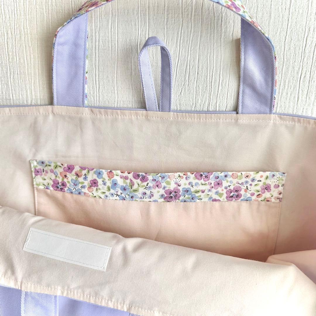 まる様【123】レッスンバッグ　花柄　上履き　入園入学　ハンドメイド女の子