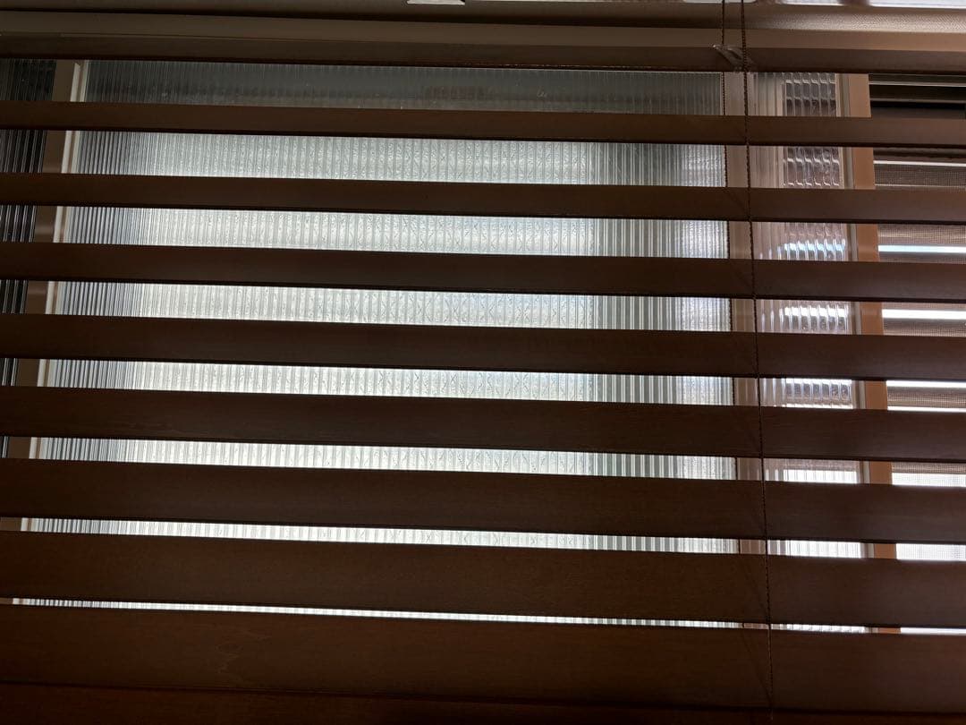 天然木 ウッドブラインド ミディアムブラウン