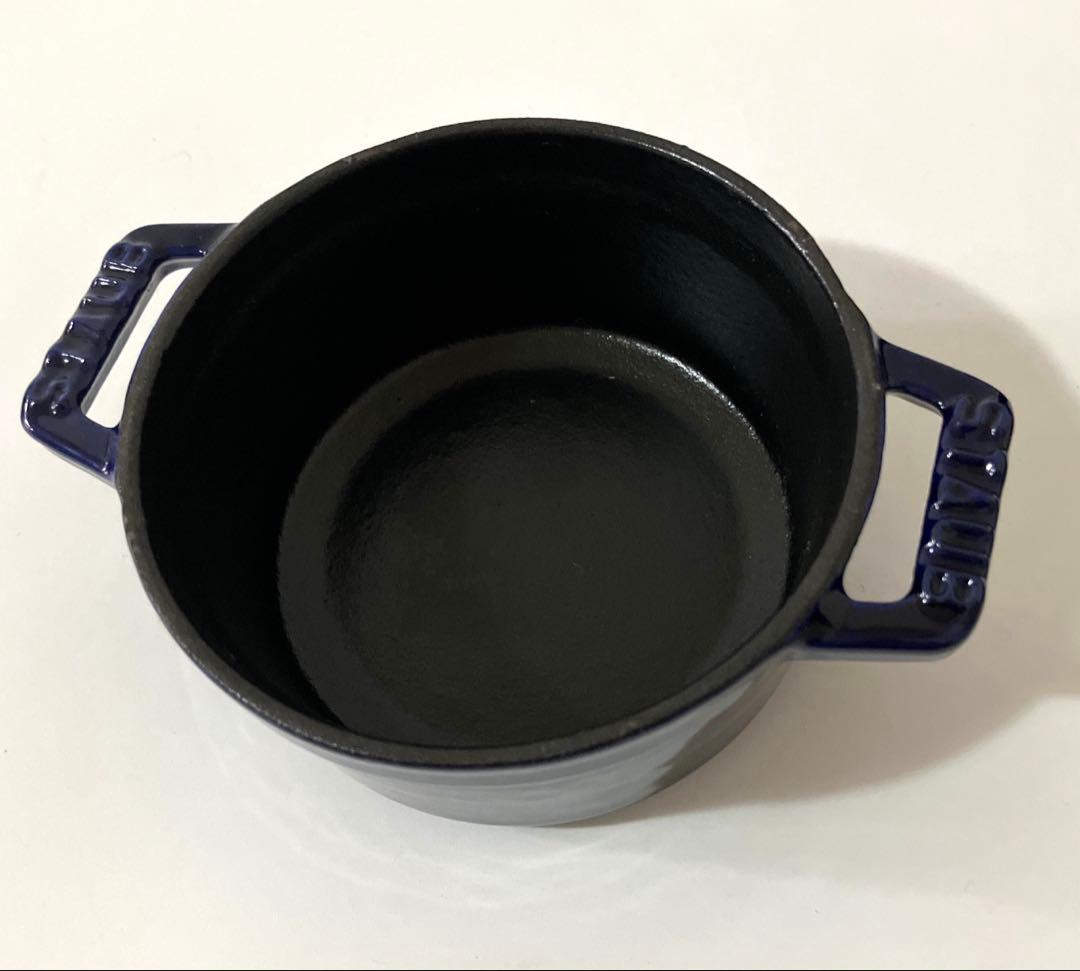 【未使用】staub ストウブ ピコ ココット ラウンド 10cm ブルー