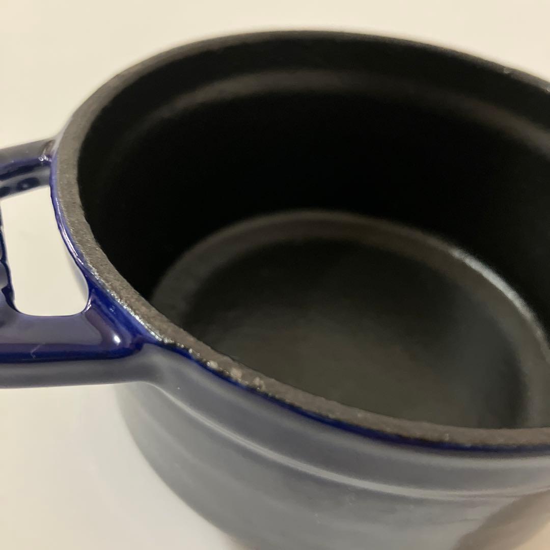 【未使用】staub ストウブ ピコ ココット ラウンド 10cm ブルー