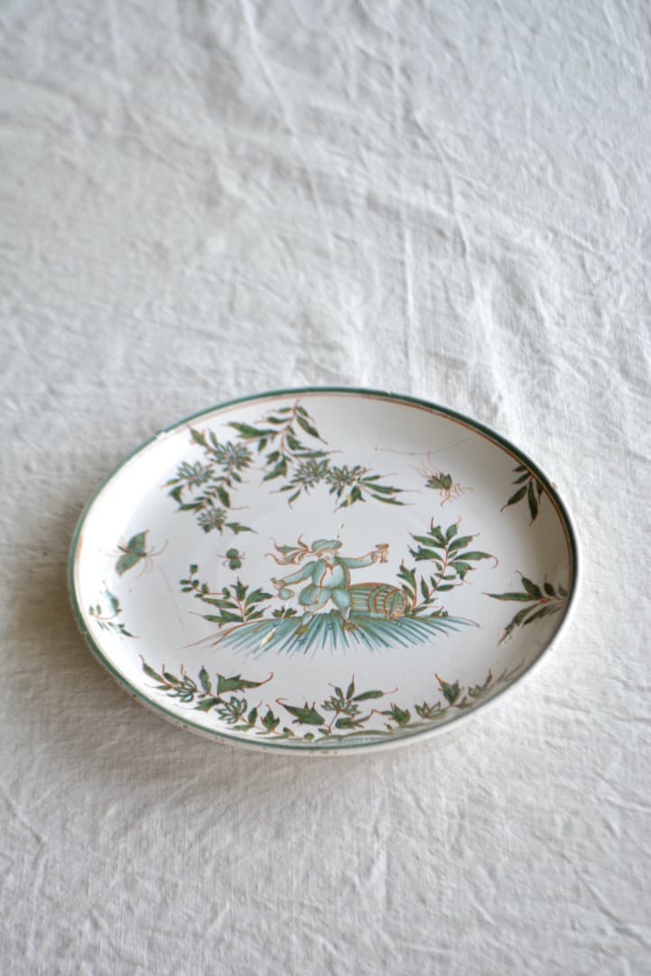 フランス  ファイアンス アンティークプレート 1800年代