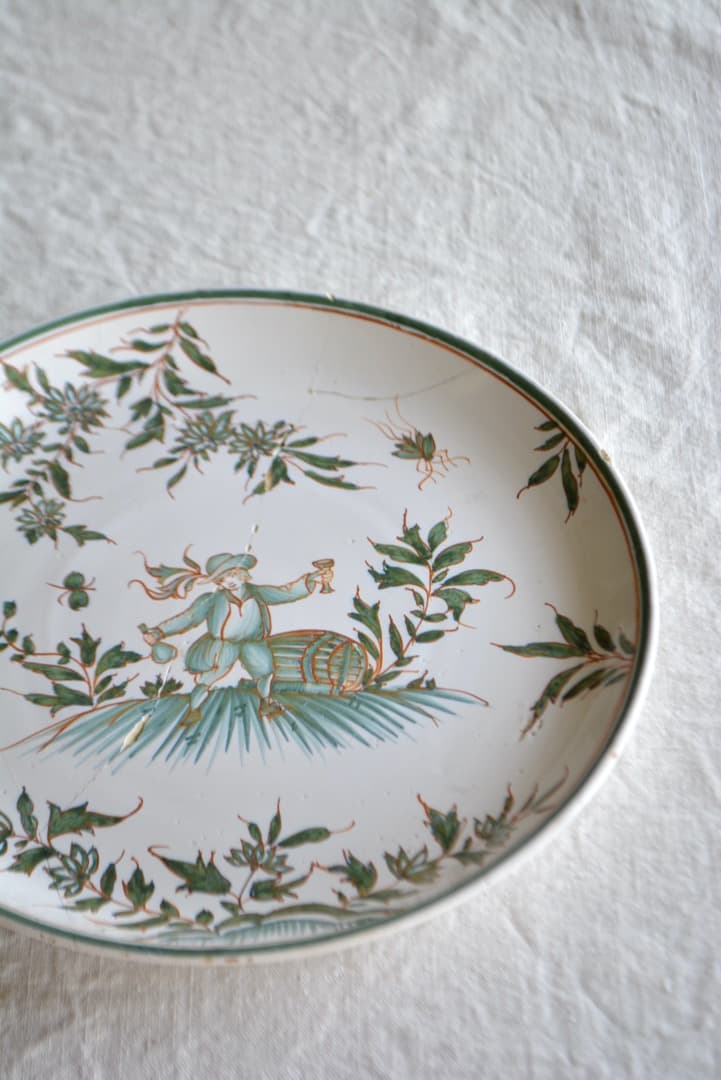 フランス  ファイアンス アンティークプレート 1800年代