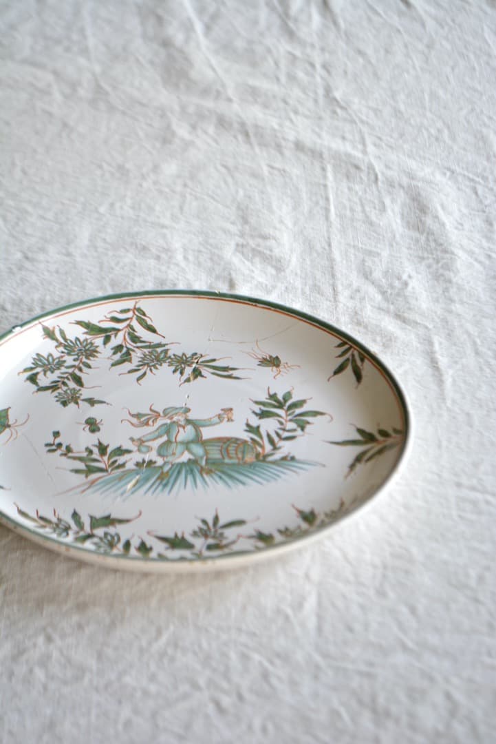 フランス  ファイアンス アンティークプレート 1800年代