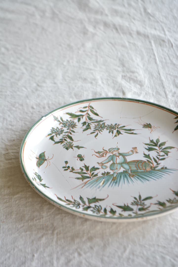 フランス  ファイアンス アンティークプレート 1800年代