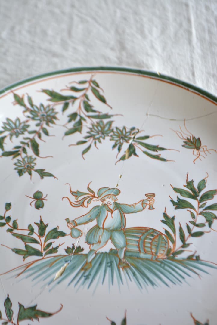 フランス  ファイアンス アンティークプレート 1800年代