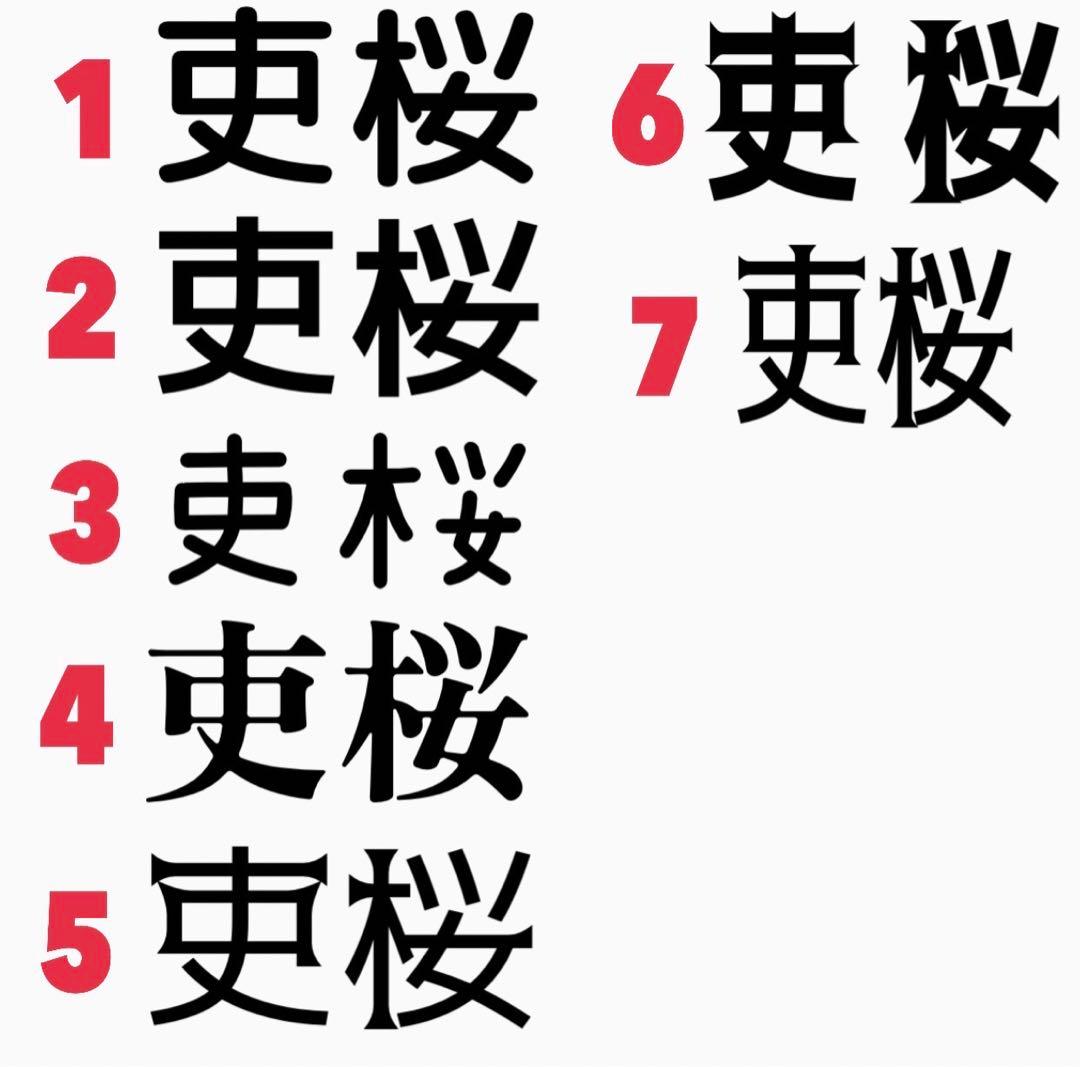 オーダーページ 人気フォント お名前ステッカー 10cm3枚セット