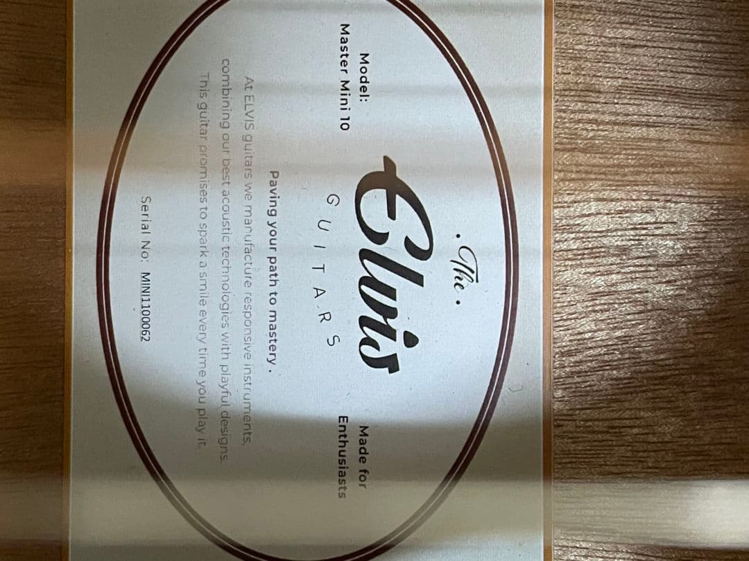 横*誠様 美品　Elvis Master Mini 10アコースティックギター