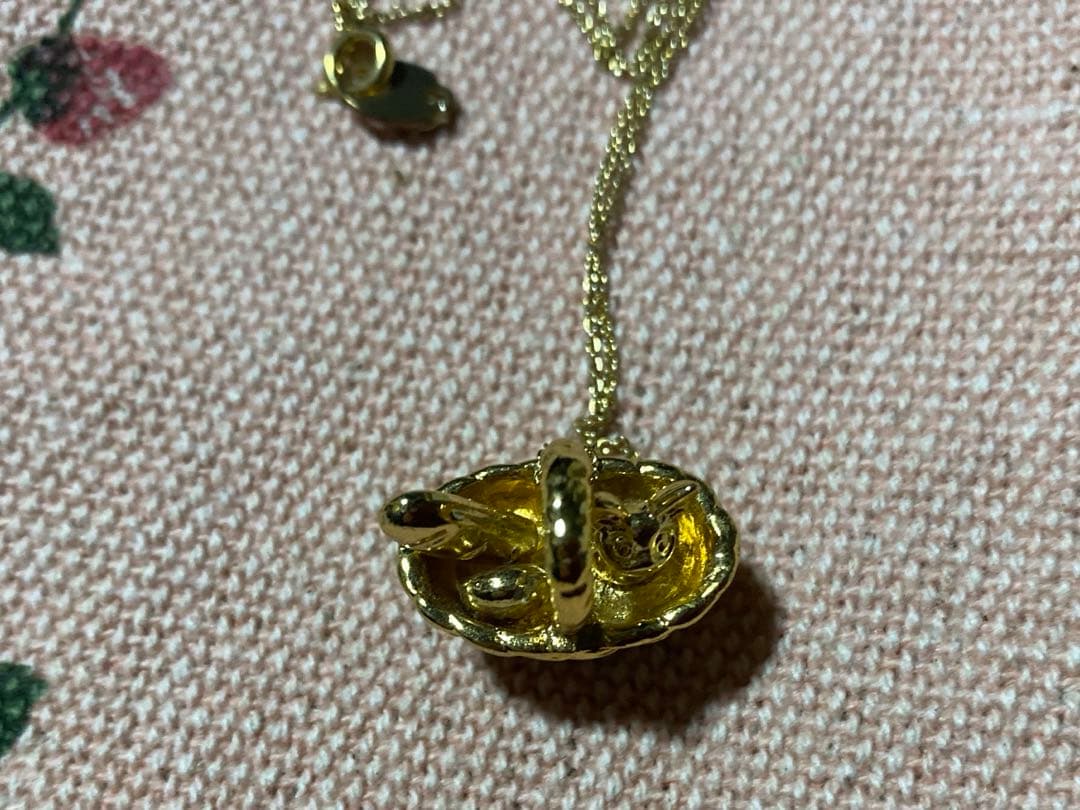 ジジ入りバスケットのネックレス