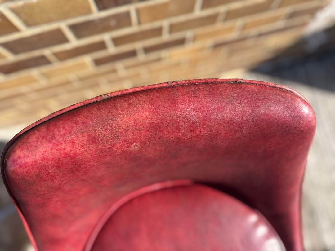 BARカウンターチェアバーガンディ 回転スツール 椅子2脚セット