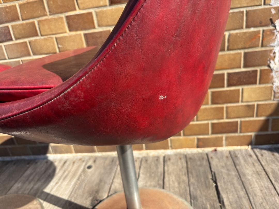 BARカウンターチェアバーガンディ 回転スツール 椅子2脚セット