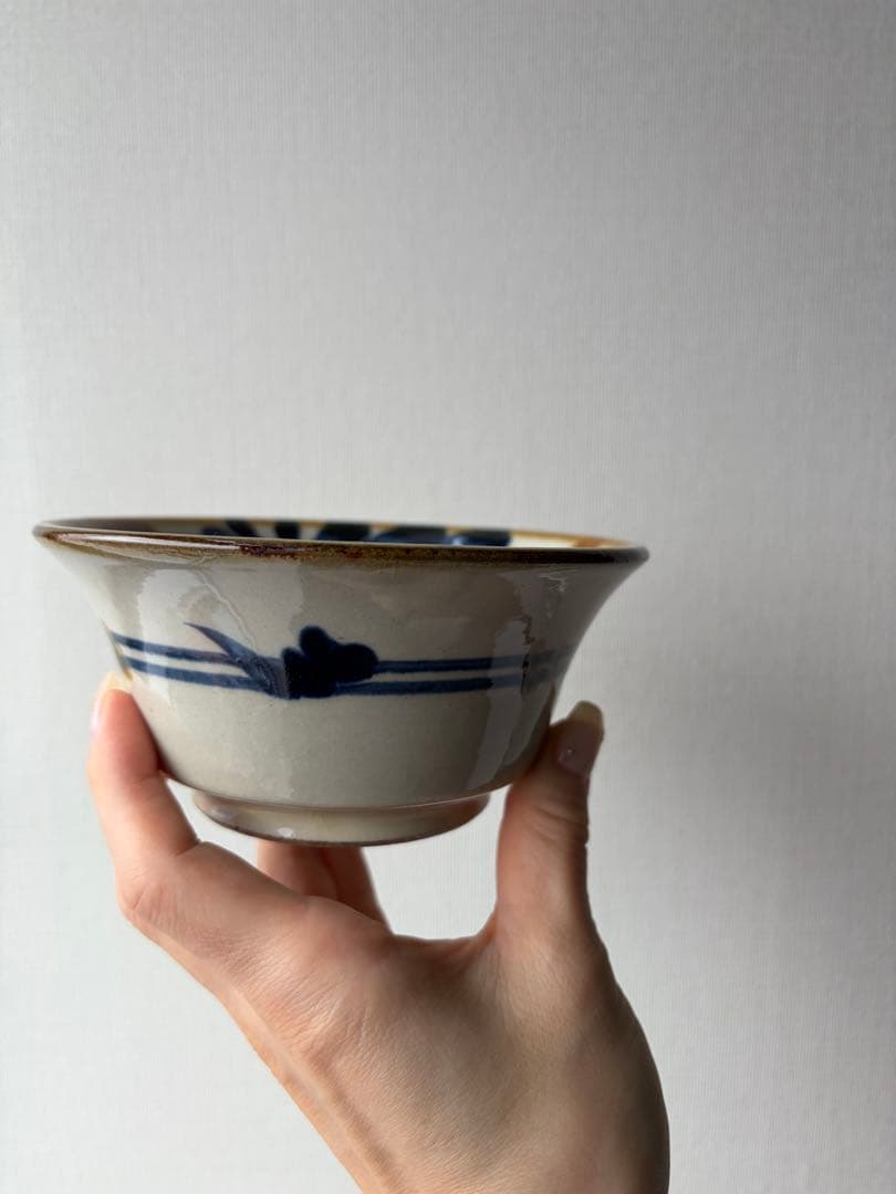 壺屋焼　やちむん　デイゴ唐草　4寸鉢　陶器　陶眞窯　和食器　民芸　2個　小鉢