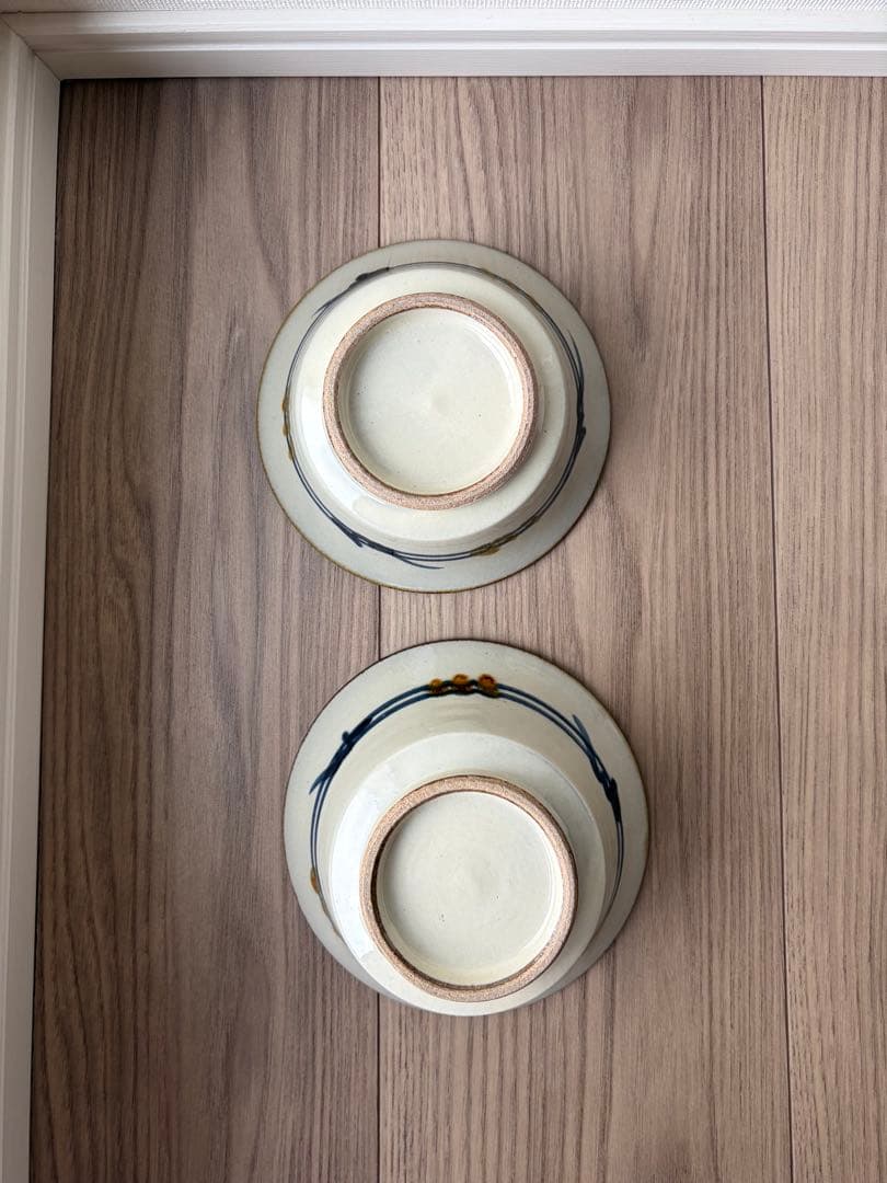 壺屋焼　やちむん　デイゴ唐草　4寸鉢　陶器　陶眞窯　和食器　民芸　2個　小鉢