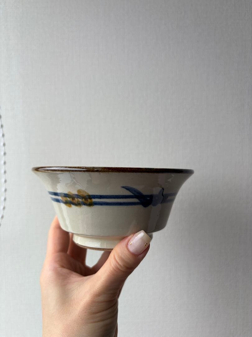 壺屋焼　やちむん　デイゴ唐草　4寸鉢　陶器　陶眞窯　和食器　民芸　2個　小鉢