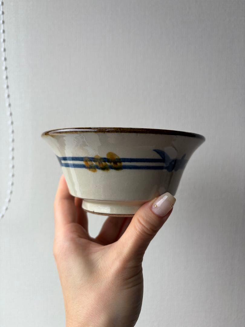 壺屋焼　やちむん　デイゴ唐草　4寸鉢　陶器　陶眞窯　和食器　民芸　2個　小鉢