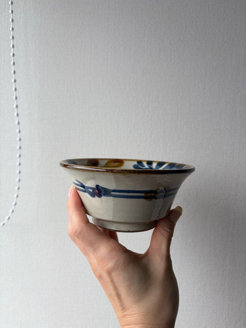 壺屋焼　やちむん　デイゴ唐草　4寸鉢　陶器　陶眞窯　和食器　民芸　2個　小鉢