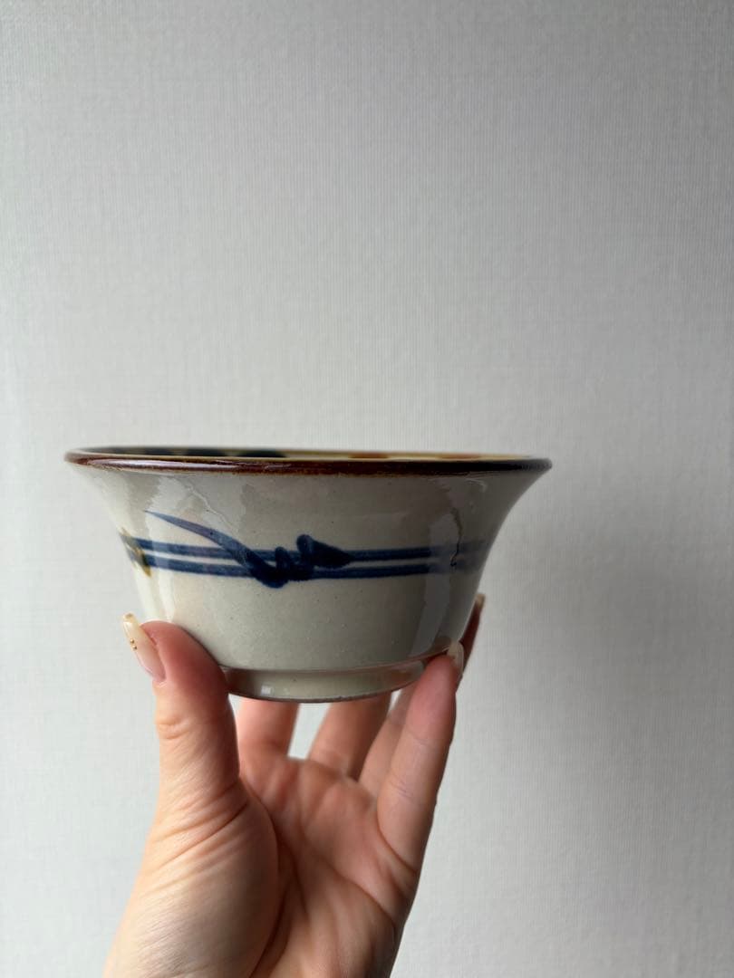 壺屋焼　やちむん　デイゴ唐草　4寸鉢　陶器　陶眞窯　和食器　民芸　2個　小鉢