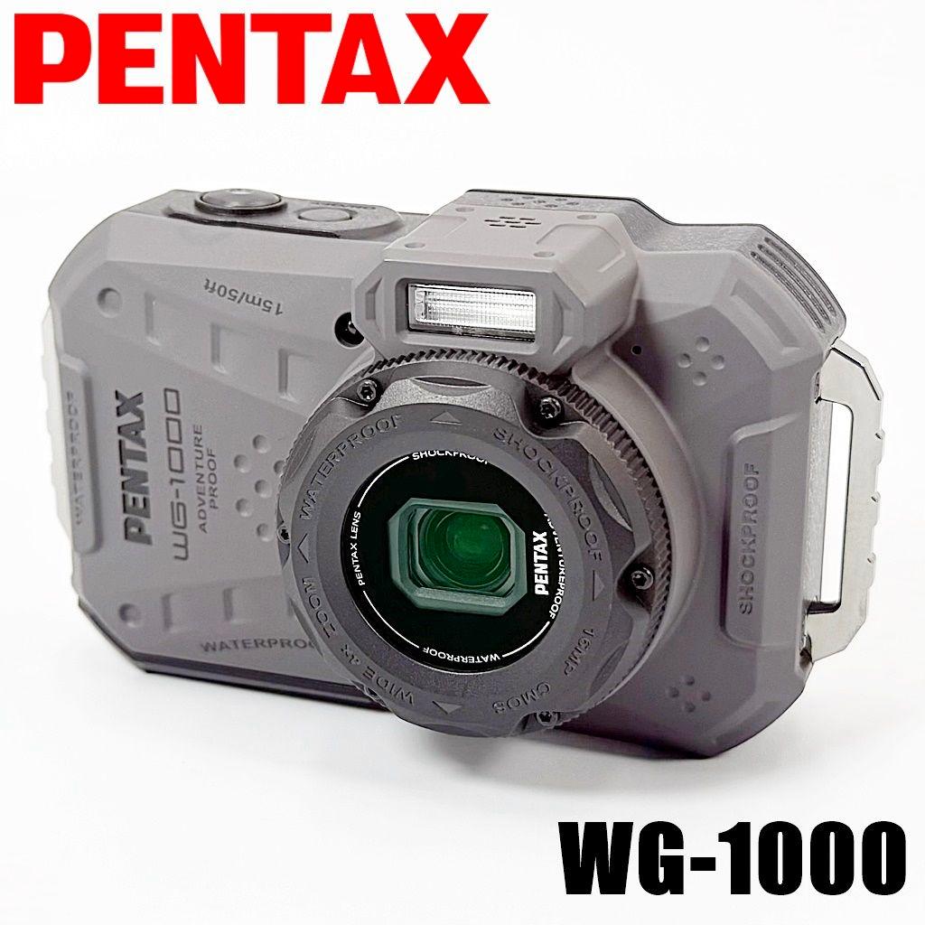 【美品】ペンタックス WG-1000 グレー コンデジ カメラ 中古