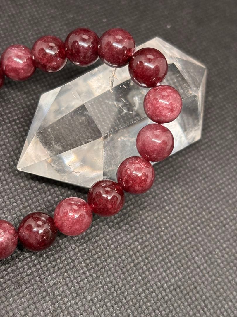 【限定】天然石パワーストーン　レッドアゲートブレスレット　10㎜ 男性用サイズ