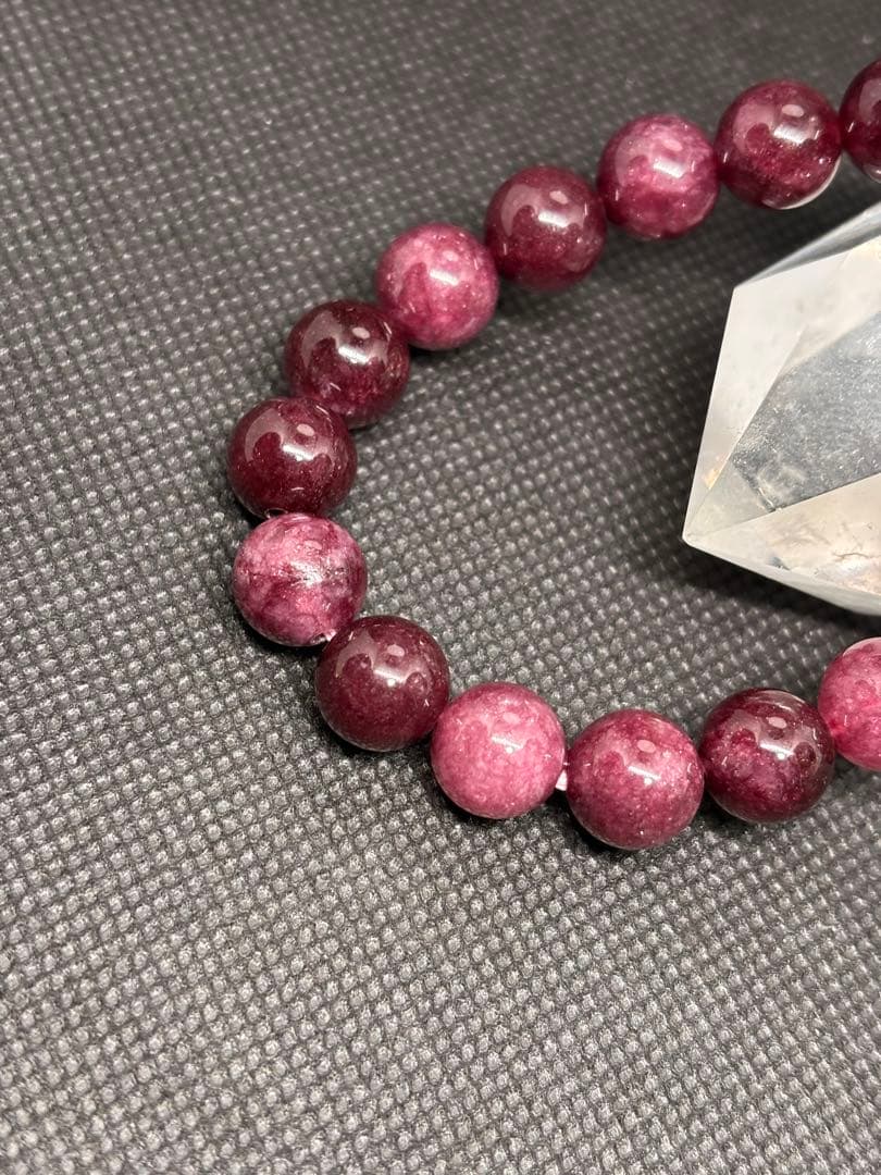 【限定】天然石パワーストーン　レッドアゲートブレスレット　10㎜ 男性用サイズ