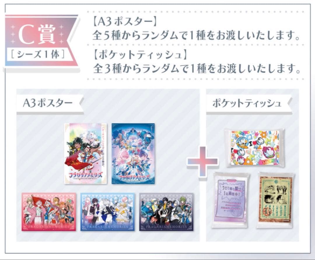 フラメモ展　メロルド　A賞BIGアクスタ B賞タペストリー　ルーレット　C賞付き