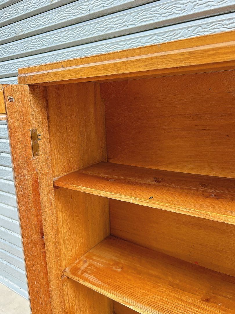 稀少/古道具/レトロ/木製/ガラス棚/棚/キャビネット/小引き出し/店舗什器