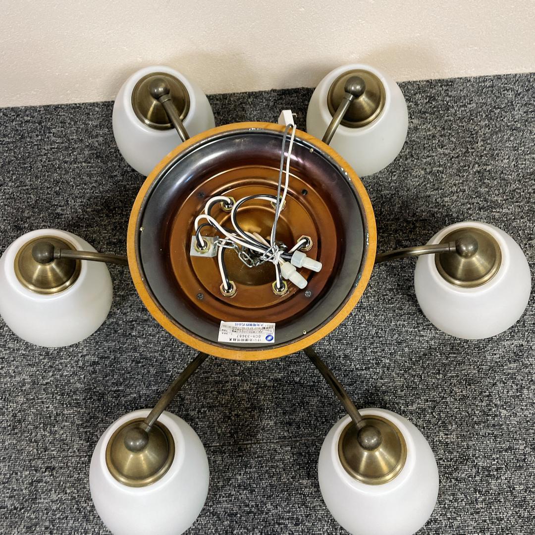 【希少】DAIKO DCH-33687 シャンデリア 6灯　ヴィンテージ