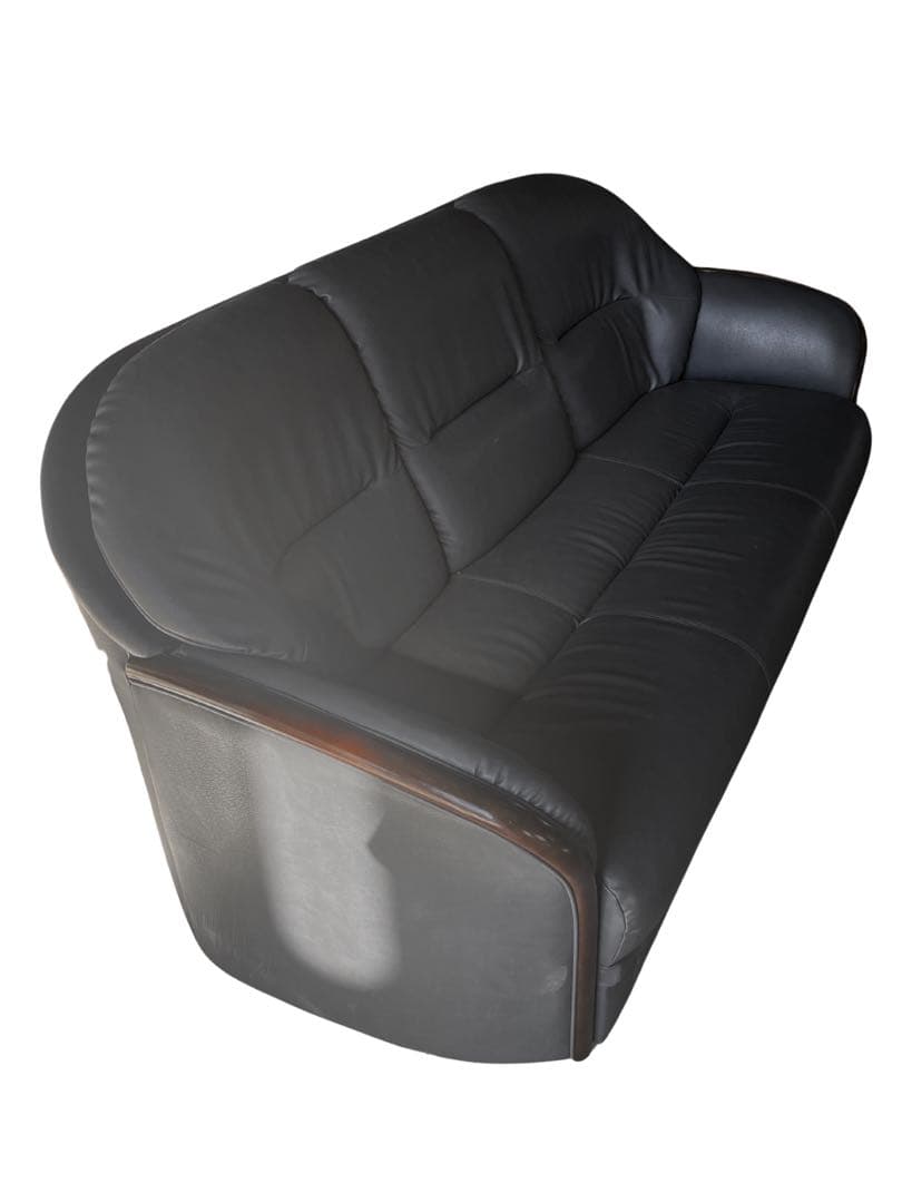 ダークグリーン 3人掛けソファ