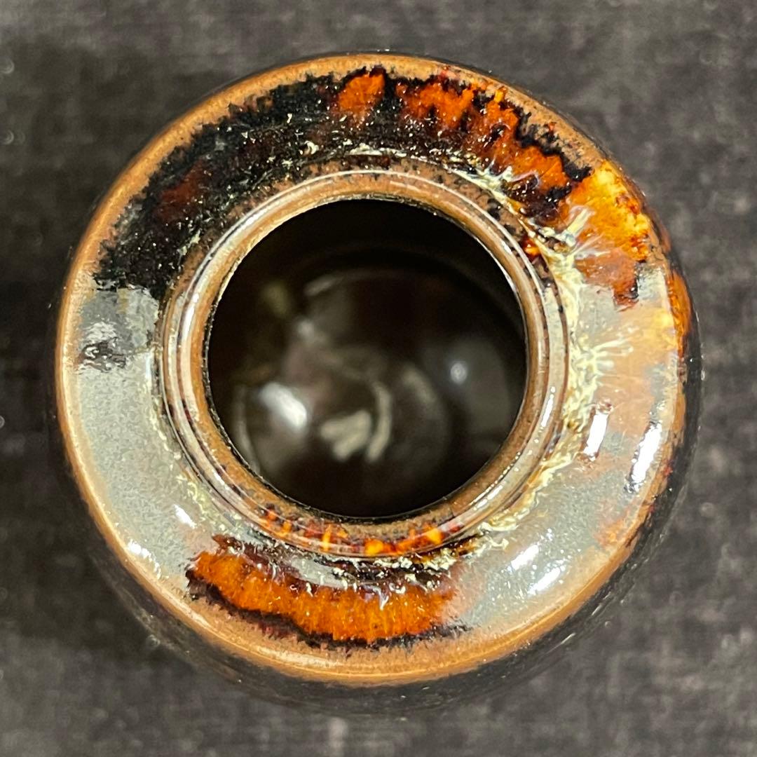 s755　桶谷定一作　肩衝茶入　茶道具　共箱