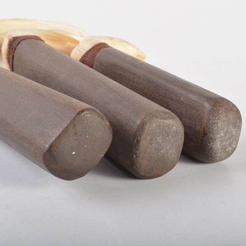 古民芸　イノシシ　猪牙　ちょき　根付　三点　検石見根付　V　6606