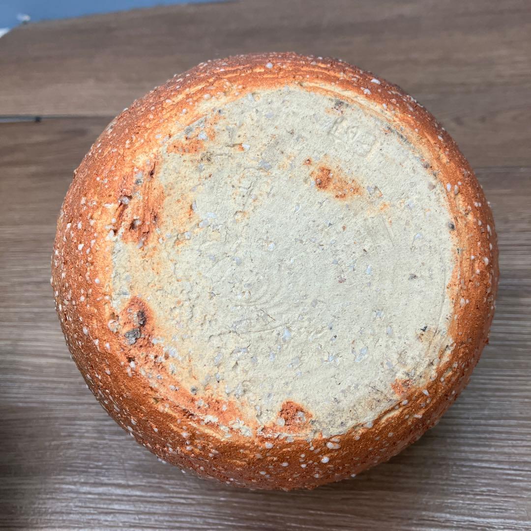 C-壁 信楽焼 作家物 焼き締め 蹲（うずくまる）壺 花器 登り窯 焼成 自然釉