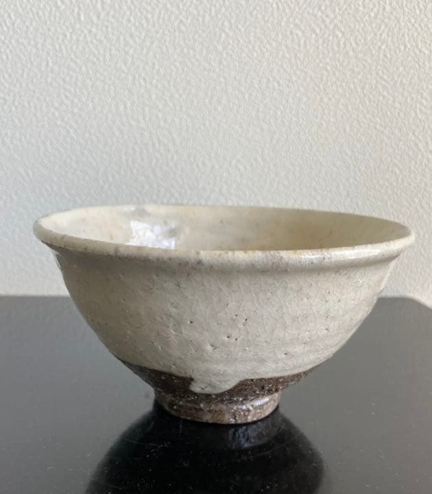 茶碗　無地刷毛目碗　杉本立夫　号は泥牛　　京都大吉主人　抹茶碗　桐箱入