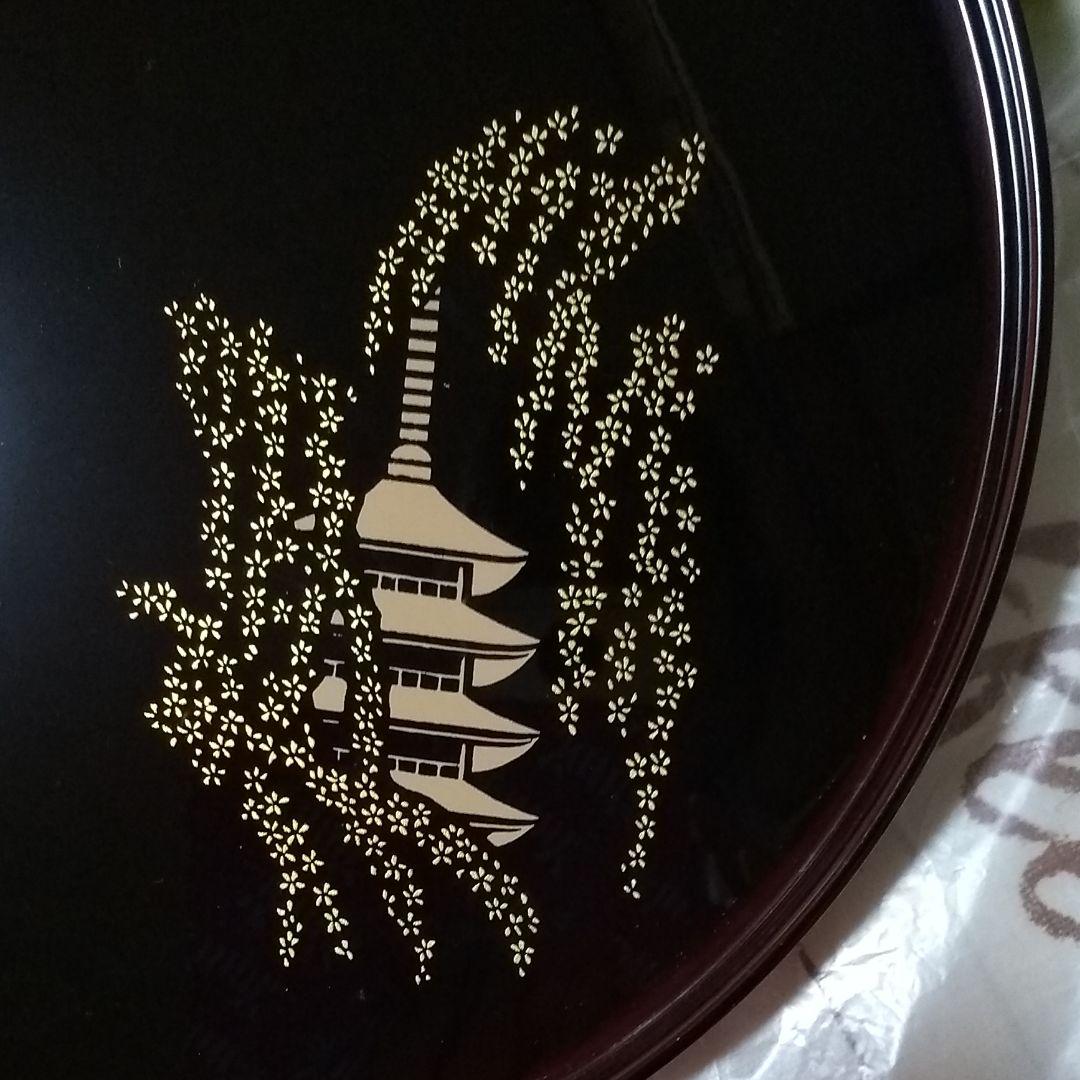 漆器　丸盆　象彦