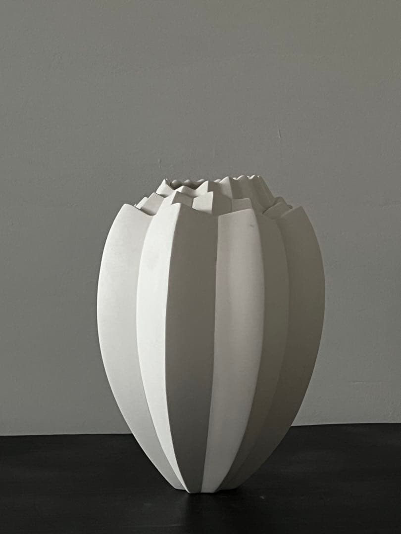 限定sale高橋奈己 『 白磁の実・花入 』H.235・Φ.170mm／花器花瓶