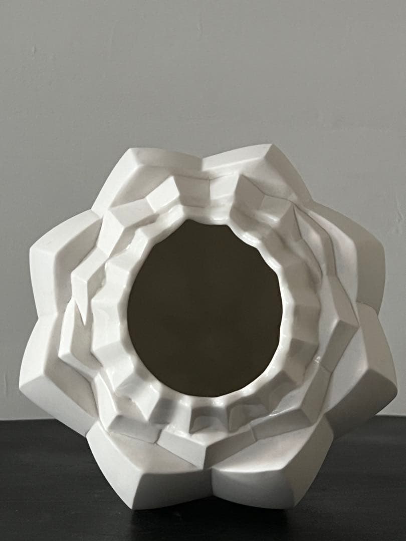 限定sale高橋奈己 『 白磁の実・花入 』H.235・Φ.170mm／花器花瓶