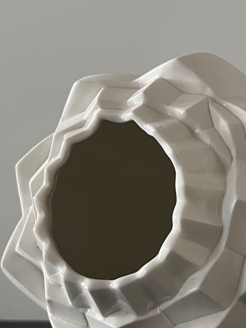 限定sale高橋奈己 『 白磁の実・花入 』H.235・Φ.170mm／花器花瓶