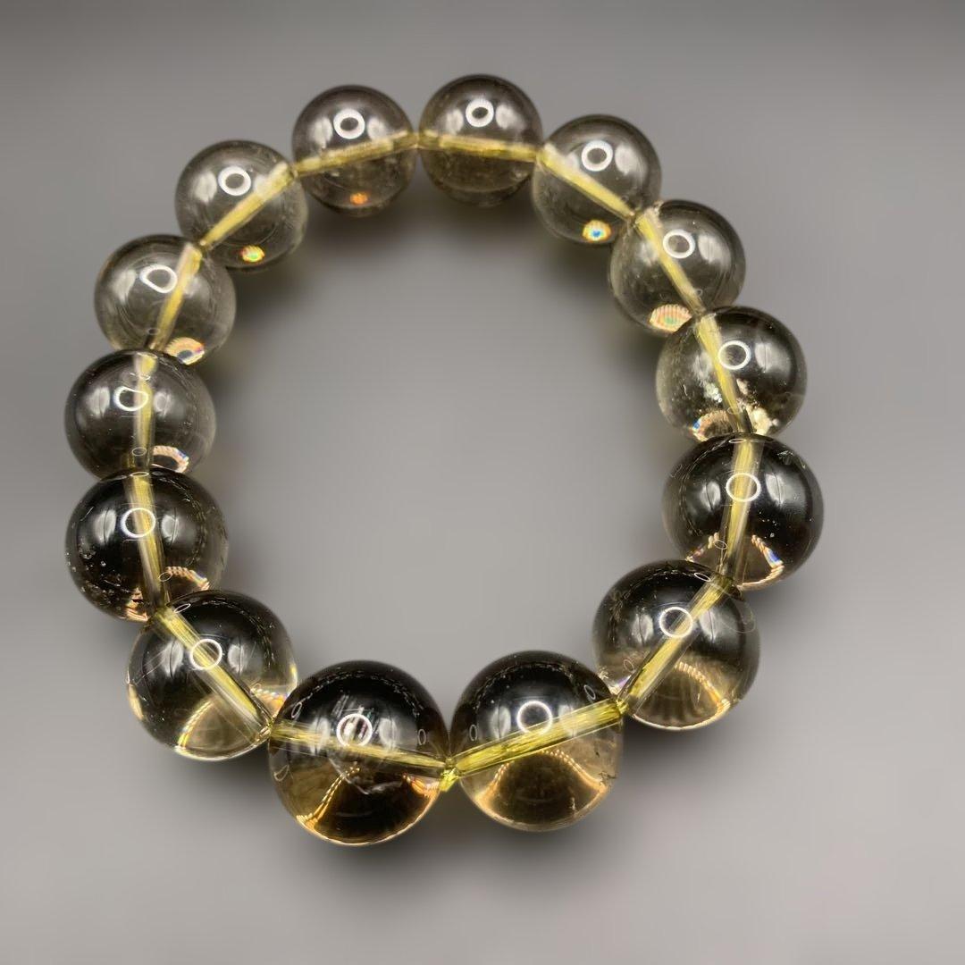 ゼウスシトリンブレスレット 15ミリ　内径17.5 高品質