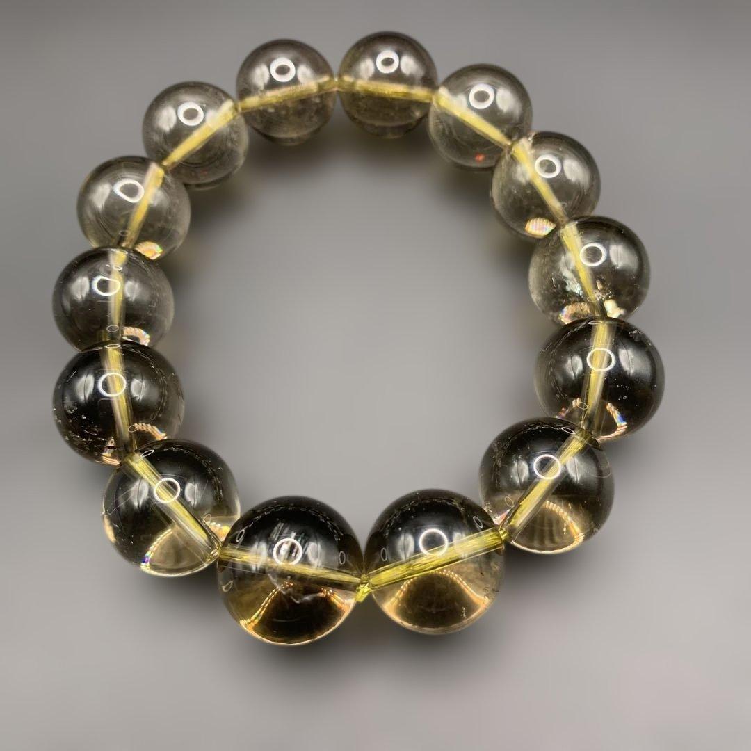 ゼウスシトリンブレスレット 15ミリ　内径17.5 高品質